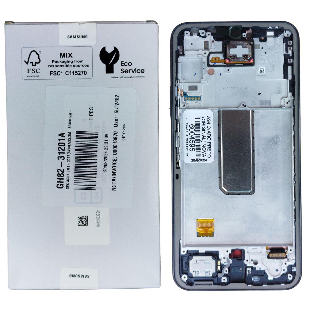 SAMSUNG A346 / A34 5G EKRAN ORG SO RAMKA SILVER
